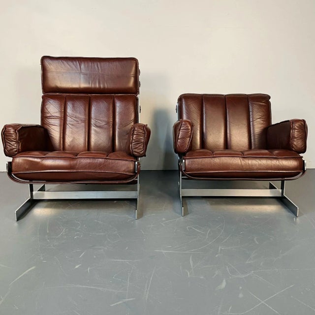 Pair of Swedish Mid-Century Modern Lounge / Club Chairs by Arne Norell, 1960s For Sale - Image 4 of 13