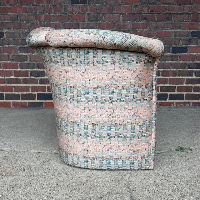 Pair of Milo Baughman for Thayer Coggin Split Back Chairs Postmodern For Sale In Cleveland - Image 6 of 12