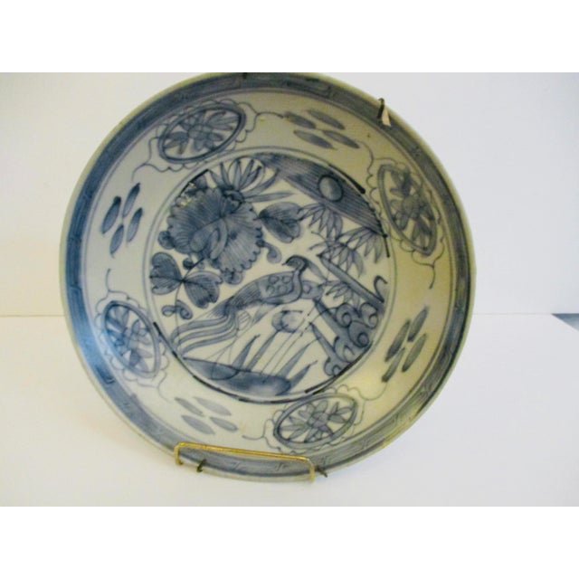 Antique Chinese Blue and Celadon Dish From Ship Salvage For Sale - Image 4 of 6