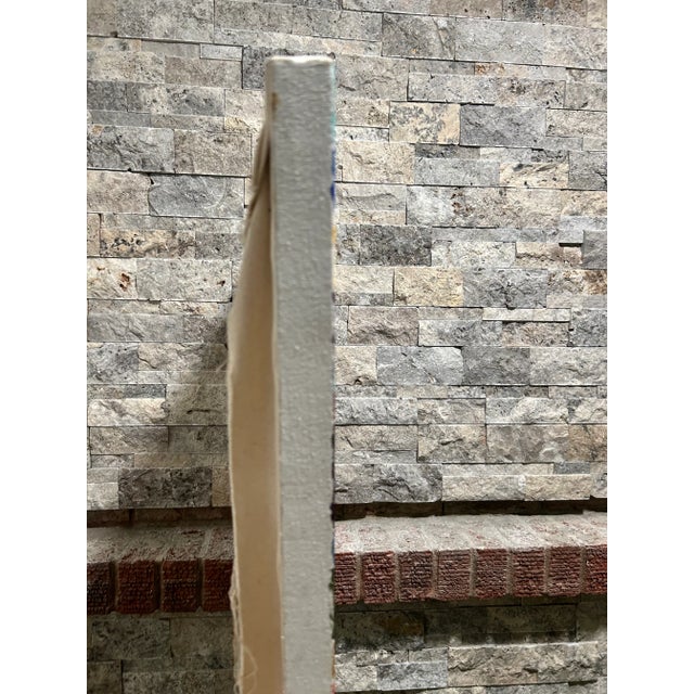 Original Signed Contemporary Acrylic Painting Gallery Canvas Origami Inspired Bird For Sale - Image 9 of 11