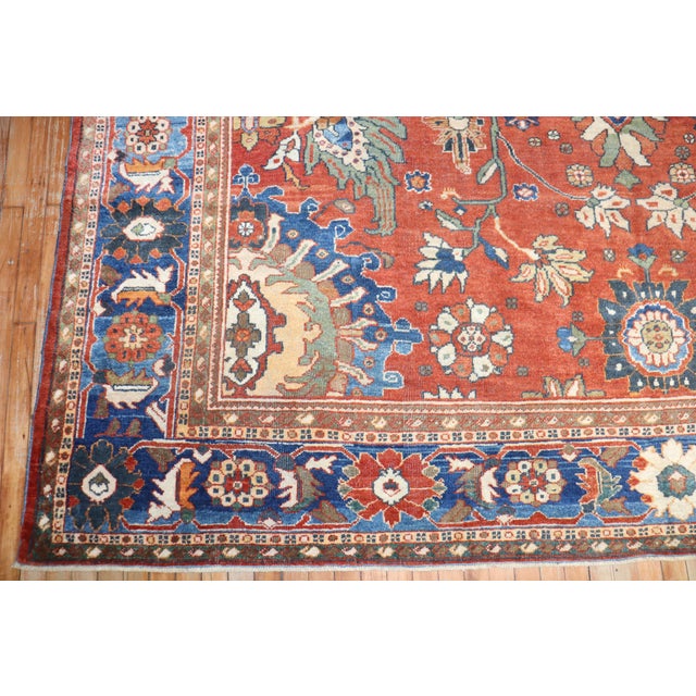 Persian Antique Persian Mahal Sultanabad Rug - 11'2" x 13' For Sale - Image 3 of 12