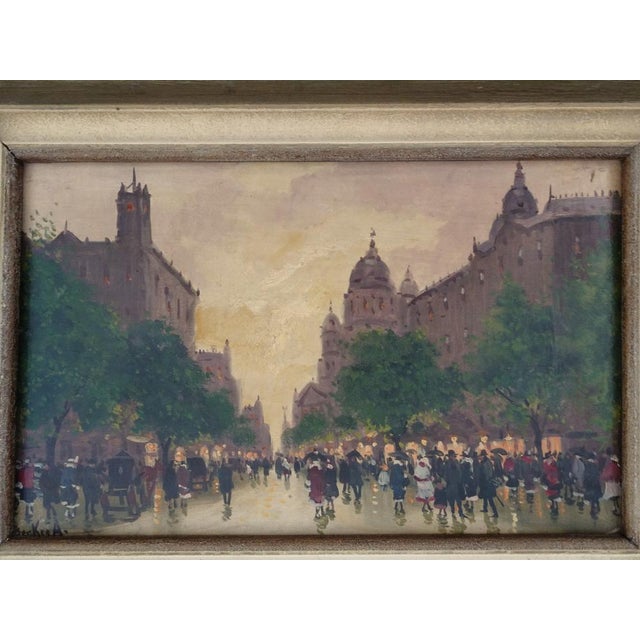 Antal Berkes, Impressionist Scenes, 1890s-1910s, Oil on Canvases, Set of 2 For Sale - Image 6 of 17