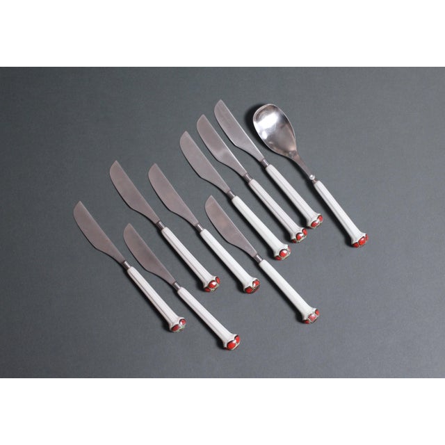 White 1970s Boho Chic Denby Regency Jewel White flatware 1 serving spoon For Sale - Image 8 of 17
