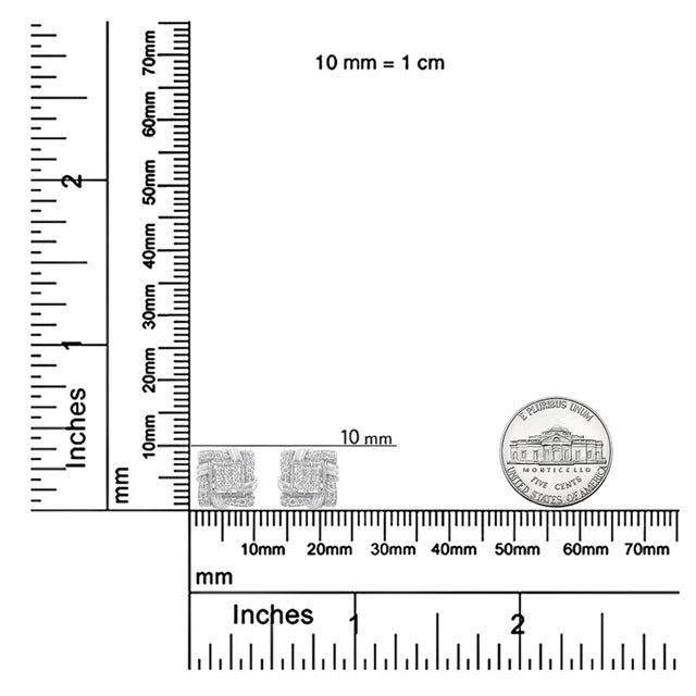 .925 Sterling Silver 1/2 Cttw Round-Cut Diamond Stud Earrings (I-J Color, I1-I2 Clarity) For Sale In New York - Image 6 of 6