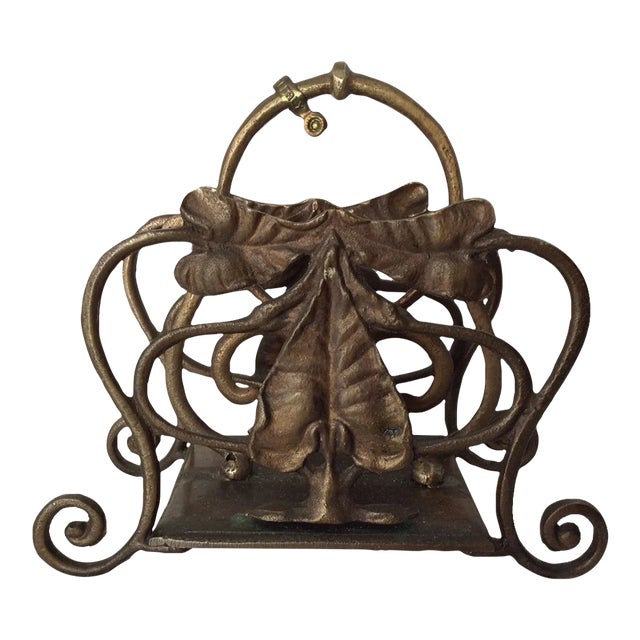 Antique Mid Century Italian Letter Holder, Office Accessory For Sale