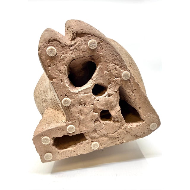 Early 20th Century Hand built Cubist Terracotta Musician Sculpture Monogrammed C For Sale In Palm Springs - Image 6 of 14