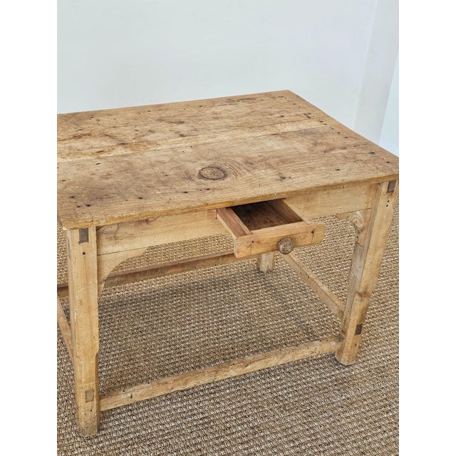Wood 19th Century English Pine Farmhouse Table / Writing Desk, Circa 1870 For Sale - Image 7 of 15