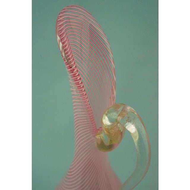 Murano Zanfirico Glass Jug Vase attributed to Poli For Sale - Image 13 of 18