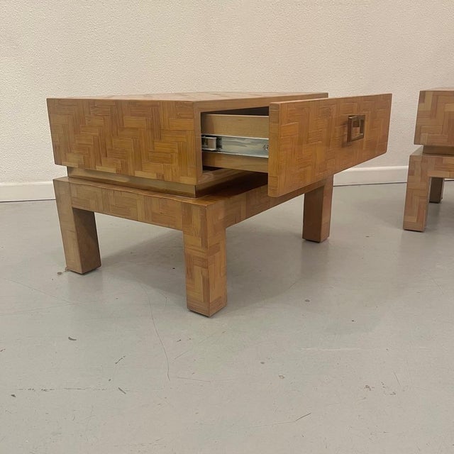 1970s Bamboo and Brass Bedside Tables by Dal Vera, Italy, 1970s, Set of 2 For Sale - Image 5 of 8