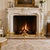 BELLE ÉPOQUE GILT BRONZE FIREPLACE FENDER WITH CHENETS Bouhon, Paris, circa 1900 Sand-cast gilt bronze, marked BOUHON...