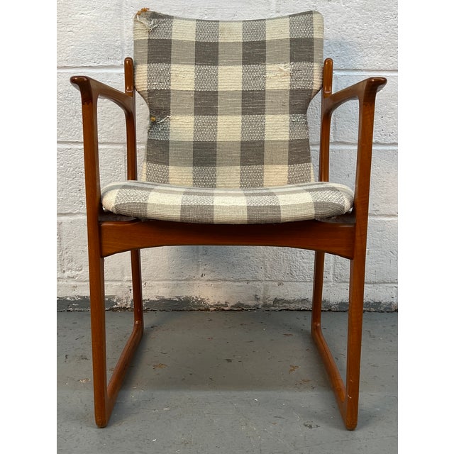 Wood Mid 20th Century Set of Six Danish Mid-Century Modern Teak Sled Leg Dining Chairs by Art Furn For Sale - Image 7 of 17
