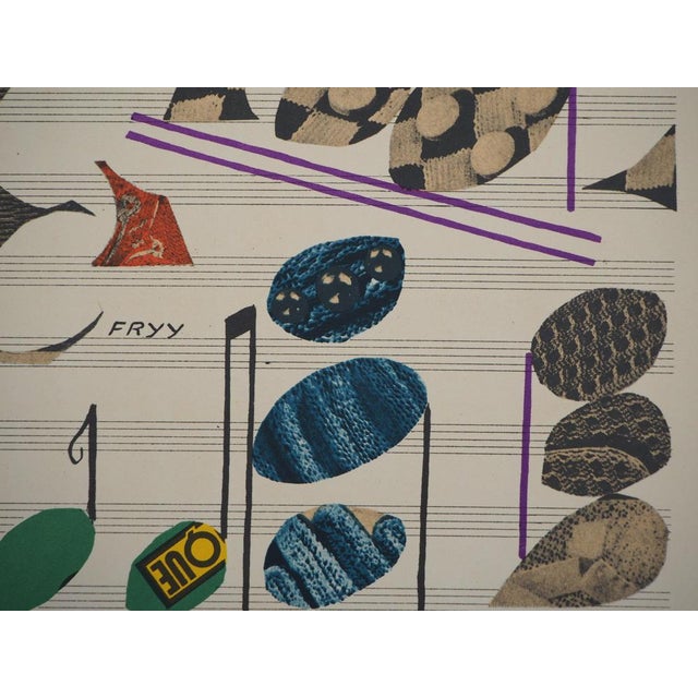 Alberto Magnelli, Composition musicale, Lithograph For Sale - Image 4 of 6