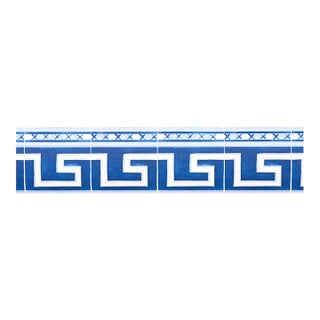 Sample - Schumacher X Mary McDonald Azulejos Border in Azure For Sale