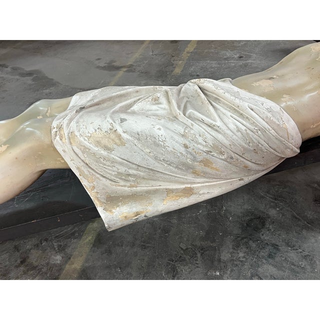 Antique Ecclesiastical Figure of Christ on the Cross For Sale In Cleveland - Image 6 of 12