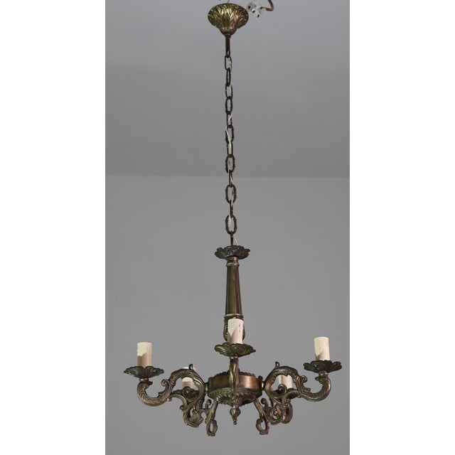 Vintage Brass Chandelier, 1960s For Sale - Image 13 of 14