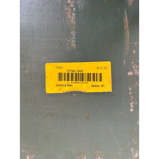 Nichols & Stone Olive Green Maple Comb Back Arm Chair For Sale - Image 10 of 10