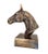 1970s Antique Brass Finish Metal Hand Carved Horse Head Bust Sculpture For Sale - Image 10 of 10