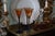 Late 20th Century Late 20th Century Rick Strini Signed Iridescent Amber & Cobalt Tulip Art Glass Goblets, Set of 3 For Sale - Image 5 of 18