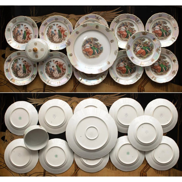 Ceramic 1970s Kahla 22k Gold German Porcelain Dinner Set- 13 Pieces For Sale - Image 7 of 12