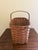 Antique Early 20th Century American Splint Oak Gathering Basket For Sale In South Bend - Image 6 of 8