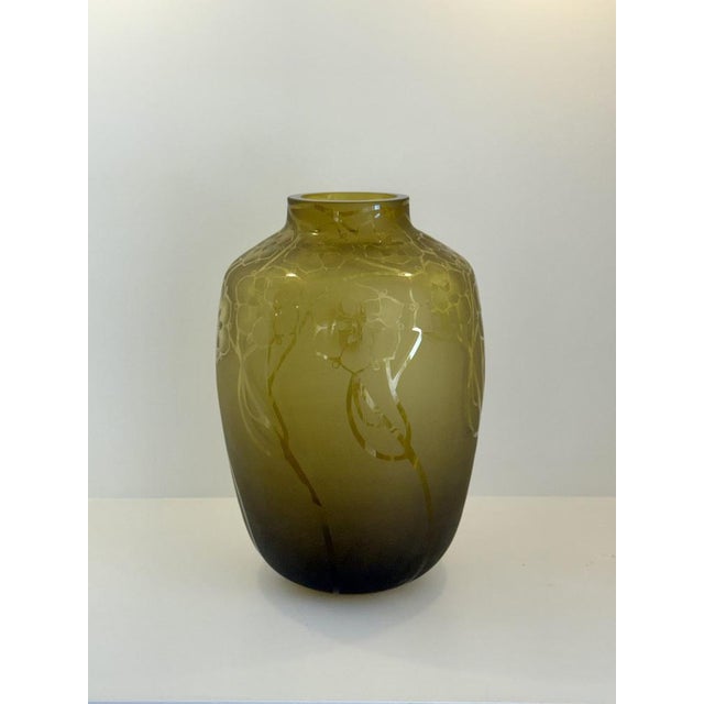Italian Gold Yellow Glass Vase by Richard Rooze For Sale - Image 6 of 13