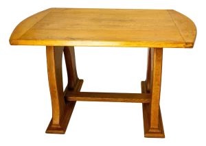 Art Nouveau Style Oak Side Table, France, 1960