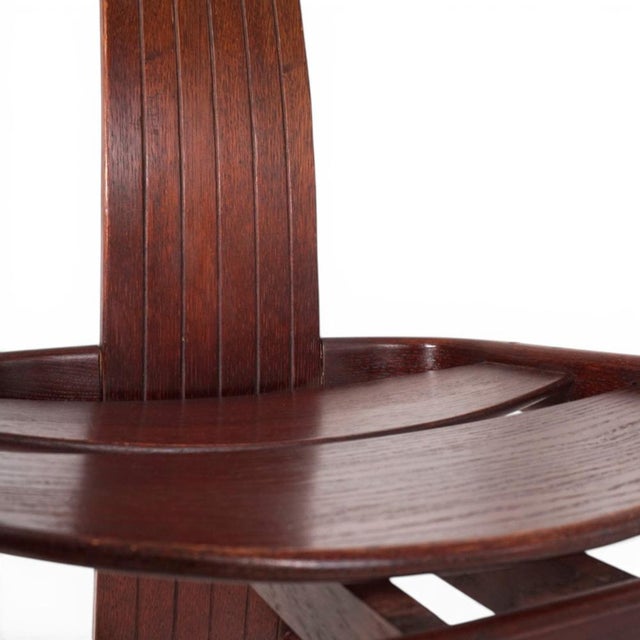 Brutalist Chair in Oak from Allmilmö, 1980s For Sale - Image 13 of 18