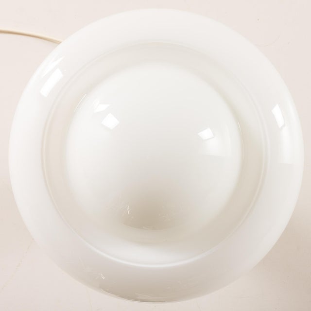 Mid-Century Modern Mushroom Lamp in White Opaline Glass from Peill & Putzler, 1960s For Sale - Image 3 of 8
