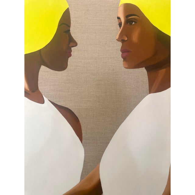 2 Beachballers - Acrylic and Oil on Canvas by Wencke Uhl For Sale - Image 4 of 12