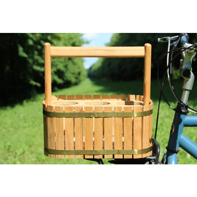 Rustic Wooden Wine Bottle Holder, 2010s For Sale - Image 3 of 4