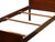 Wood Chinese Oriental Simple Brown Solid Wood Full Size Single Bed Frame For Sale - Image 7 of 12