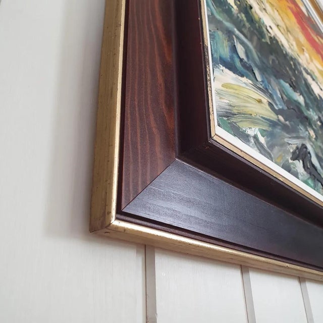 F. Hallberg, Abstract, 1970s, Oil on Canvas For Sale - Image 7 of 18