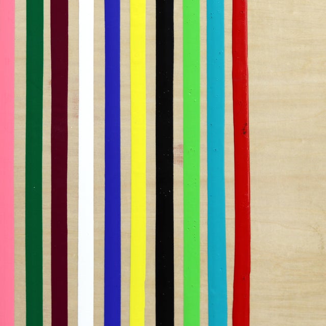 Wood Wood Drip III - Original Contemporary Rainbow Drip Sculptural Mixed Media Wall Art For Sale - Image 7 of 9