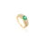 Not Yet Made - Made To Order Cushion Cut Green Emerald With Sparkling Diamonds Wedding Ring Size 6.5 For Sale - Image 5 of 12