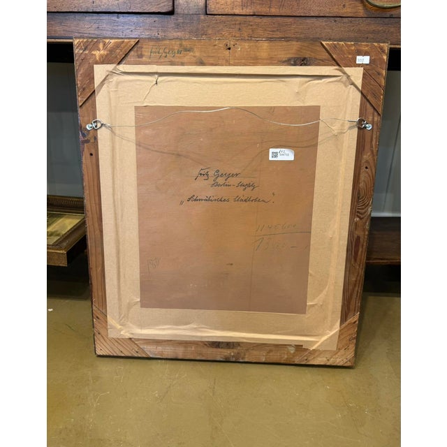 20th Century Oil on Board "The Daniel Tower" For Sale - Image 9 of 9