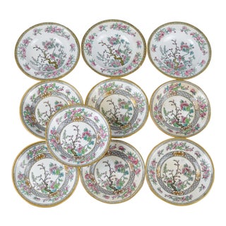19th Century Minton Indian Tree Berry Dishes- Set of 9 For Sale