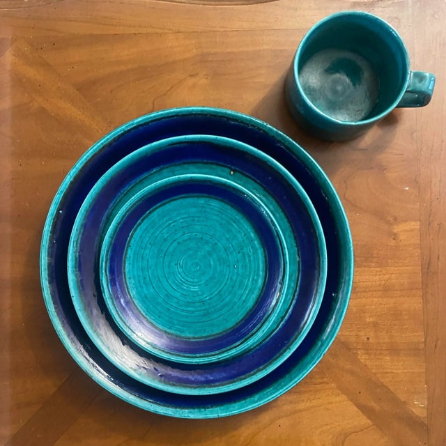 1960s Mid-Century Modern Baldelli Dinnerware, 4 Piece Place Settings For Sale - Image 4 of 9
