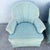Fantastic pair of vintage Stanley Furniture swivel lounge chairs featuring dramatic scalloped clamshell backs and soft...