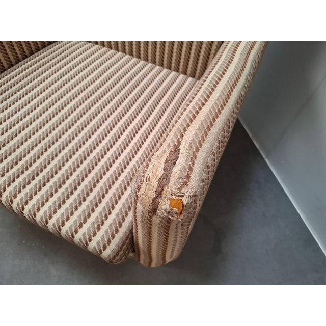 Mid-Century Modern Wingback Lounge Armchair on Castors in Upholstery, 1960 For Sale - Image 14 of 18