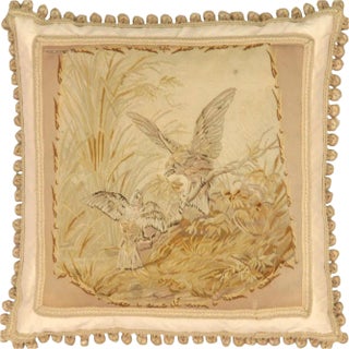 19th Century French Aubusson Pillow For Sale