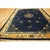 1930s Navy Blue 4 Pointed Star Medallion Antique Chinese Peking Room Size Rug For Sale - Image 4 of 9