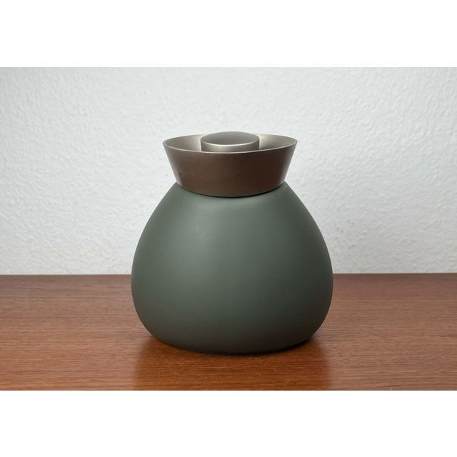 Danish Design Green Model Quack Thermos Coffee or Tea Pot by Maria Berntsen for Georg Jensen For Sale - Image 11 of 18