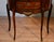 1890s Pair French Louis XV Walnut Satinwood Inlay & Marble Top Nightstands For Sale - Image 6 of 18