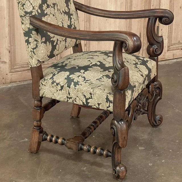 Antique French Louis XIV Armchair ~ Fauteuil For Sale - Image 11 of 13