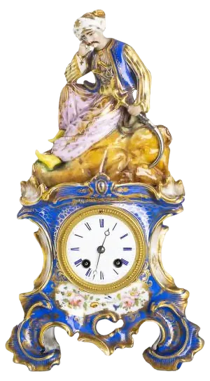 19th Century Table Clock Arab Warrior