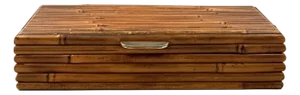 Hollywood Regency Grissinato Bamboo Jewelry Box, 1970