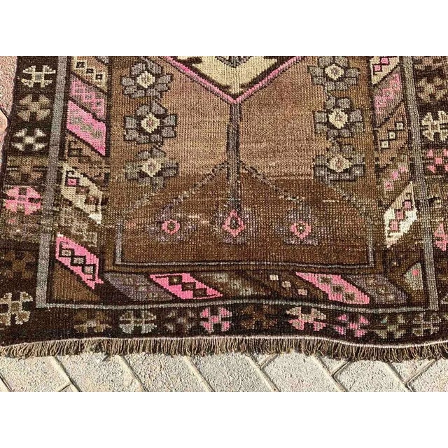1960s Vintage Hand Made Area Rug - 37.5" X 58" For Sale - Image 5 of 10