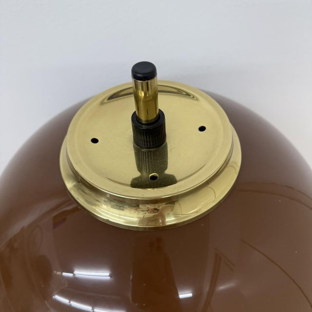 Vintage Mushroom Table Lamp with Gold Metal Base, 1970s For Sale - Image 6 of 18