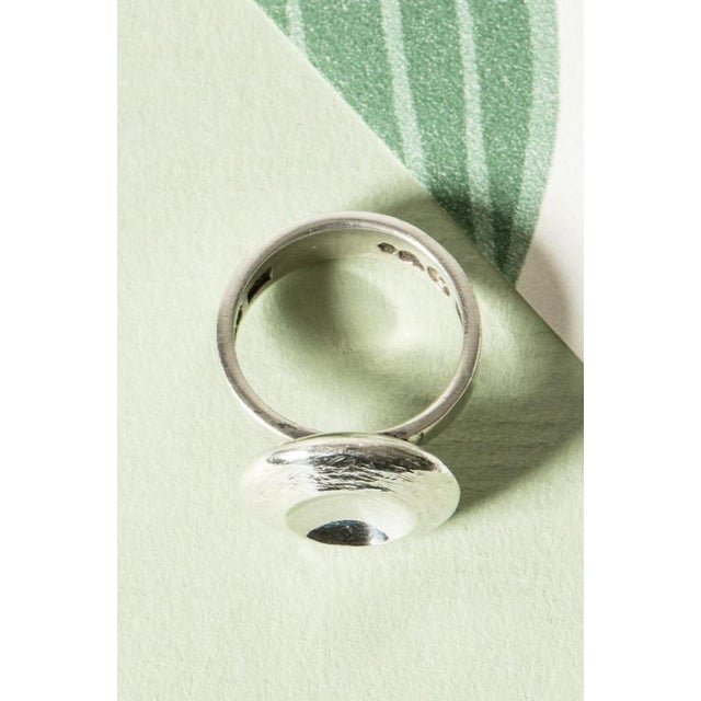 Mid-Century Modern Silver Ring by Sven-Erik Högberg, 1972 For Sale - Image 3 of 7
