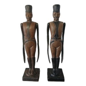 Pair of Whirligig British Indian Army Soldiers 19th-20th Century Magnificent Folk Art